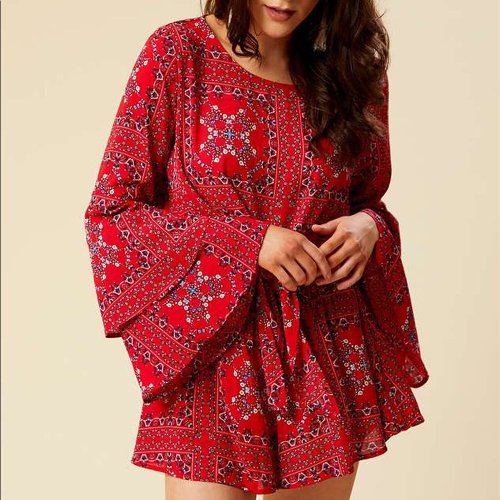 Altar’d State two piece red banana set